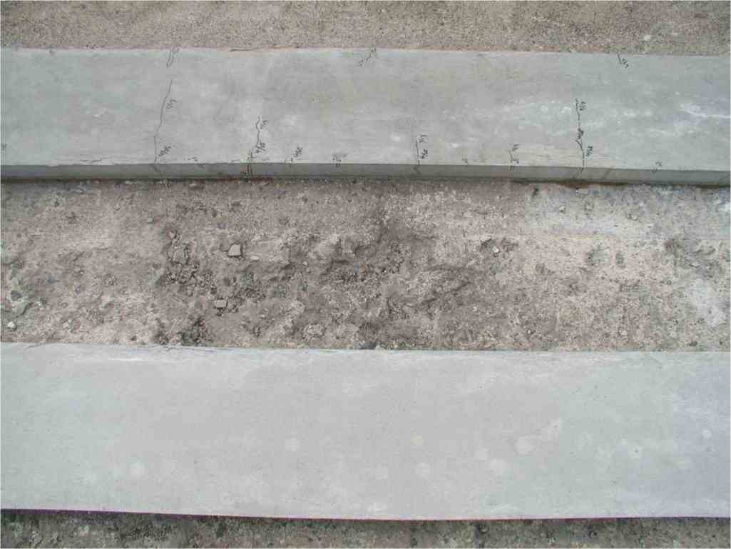 Picture of the effect of addition of Kuralon to concrete specimens.